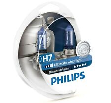 Philips Pack Of 2 H7 Halogen Headlight Bulbs Diamond Vision 5000k Ultimate White