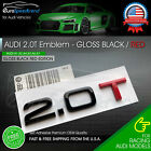 2.0t Emblem Gloss Black Red 3d Badge Trunk Audi Nameplate Oem Compact S Line