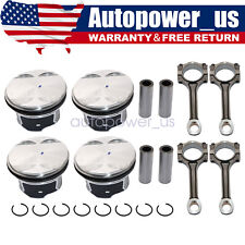 New Pistons Rings Connecting Rod Kit Fits For Buick Chevrolet Gmc Saturn 2.4l