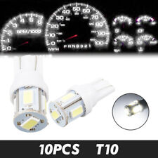 10x T10 White Led Instrument Panel Light Bulbs Speed Dash Cluster Gauge Lamp Kit