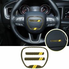 Steering Wheel Emblem Trim Decor Sticker For Dodge Charger Challenger 15 Yellow