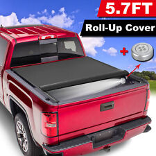 5.7ft Roll-up Truck Bed Tonneau Cover For 2017-2019 Nissan Titan Non-xd Wlamp
