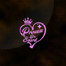Princess Baby On Board Vinyl Car Decal Sticker 6h Heart Crown