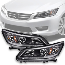 Black Projector Headlights Leftright Fit For 2013-2015 Honda Accord W Led Drl