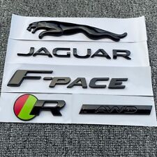 Glossy Black F-pace Badge Rear Trunk Emblem Sticker Fits Jaguar R Awd Logo Decal