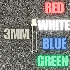 12 Volt Red Green Blue White 3mm Led For Gm Dash Switches Bulb Replacements 12pc