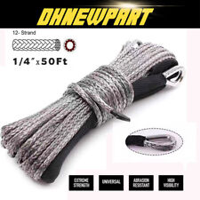 10000lb Synthetic Winch Rope Line Recovery Cable Atv Utv W Sheath 14x50