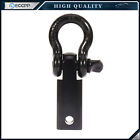 2 Trailer Shackle Hitch Receiver 34 D-ring Tow Hook For 07-20 Jeep Wrangler