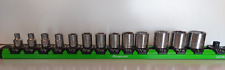 Blue-point 13pc Sae Shallow Well 14-1 38 Dr Socket Set With Snap-on Rail