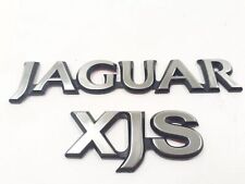 New Silver Jaguar And Xjs Trunk Badge Emblem Set Of 2 Fits Xjs 1992 - 1996