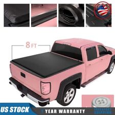 8ft Long Bed For 2002-2018 Dodge Ram 3500 1500 2500 Soft Roll Up Tonneau Cover