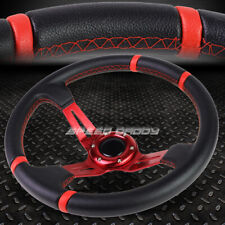 3.5 Deep Dish Red Spokestripes Lightweight 6-bolt Racing Steering Wheel