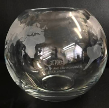 Dupont 98 Crystal World Glass Globe Safety Health Environmental Excellence Award