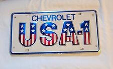 Usa-1 Chevrolet License Plate Vintage Original