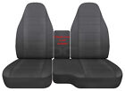 Car Seat Covers Cotton Solid Charcoal Fits 98-03 Ford Ranger 6040 Highback