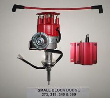 Dodge Small Block 273 318 340 360 Red Small Cap Hei Distributor 50000 V Coil
