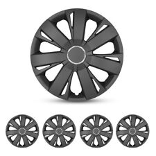 15 Set Of 4 Black Matte Wheel Covers Snap On Hub Caps Fit R15 Tire Steel Rim