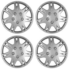 15 Set Of 4 Silver Wheel Covers Snap On Full Hub Caps Fit R15 Tire Steel Rim