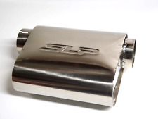 Slp Powerflo Universal Polished Exhaust Muffler 3 Inlet Outlet