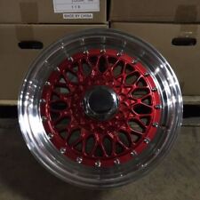 15 Rs Style Red Wheels Rims 4 Lug 4x100114.3 4x4.5 Brand New Set Of 4