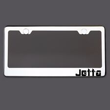 Polish Mirror License Plate Frame Jetta Laser Etched Metal Screw Cap