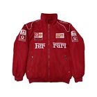 Mens Vintage 90s Ferrari Racing Bomber Jacket Red Size M
