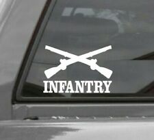 U.s. Army Infantry Crossed Rifles Window Wall Vinyl Decal Sticker Military