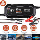 12v 1.5a Car Battery Charger Maintainer Auto Trickle Rv For Truck Motorcycle Atv