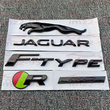 Glossy Black F-type Badge Rear Trunk Emblem Sticker Fits Jaguar R Awd Logo Decal