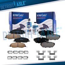 Front Rear Ceramic Brake Pads W Hardware For 2011 - 2014 Ford Mustang Base Gt