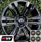 22 X9 Inch Chevy Silverado Oem Specs Denali Wheels 2017 2018 Gloss Black Rims