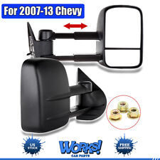 Manual Tow Mirrors For 2007-13 Chevy Silverado 1500 2500 3500hd Pair