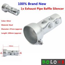 Adjustable Short 4 Exhaust Pipe Baffle Fit 50mm2 Drag Pipes Silencer Muffler