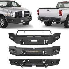 Fit Dodge Ram 1500 2006-2008 Steel Front Bumpers Rear Bumper With Led Lights
