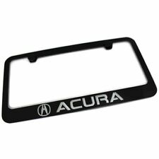 Red Acura License Plate Frame Tag Black Powder Coated Etched Hand Painted