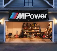 Bmw Banner 2x8ft M Power Motorsport Flag Car Garage Workshop Man Cave Wall Decor