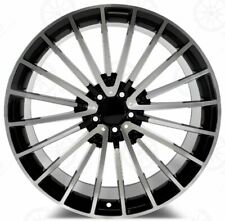 22 Rims Black Mach Stagger Wheels Fit Mercedes S Class S550 Cl Cls Cl500