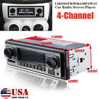 4-channel Digital Car Bluetooth Audio Bt Usb Fm Radio Stereo Mp3 Player Us Stock
