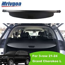 Retractable Cargo Cover For 22-24 3 Row Jeep Grand Cherokee L Rear Trunk Shade