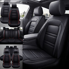 Universal Luxury Pu Leather Front Rear Car Seat Covers 5-seats Cushion Full Set