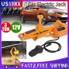 3 Ton Automotive Electric Scissor Car Jack Lift Auto Repair 12v Dc Floor Lift