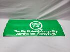Vintage Green And White Quaker State Fender Cover Used In Good Shape