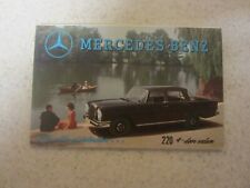 1960 Mercedes-benz Postcard Foldout Mailer Brochure Advertising All Models