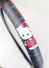 Hello Kitty Black Red One Size Fits All Auto Steering Wheel Cover 