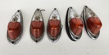 6 Six Grote 9013 Amber Curved Clearance Marker Lamps Rat Rod Hot Rod Parts