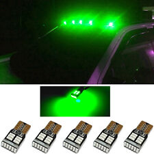 5x 194 T10 Green Led Truck Roof Clearance Marker Lights Cab X7g