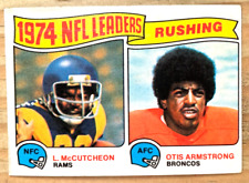 1975 Topps Otis Armstrong Lawrence Mccutcheon 1974 Rushing Leaders Card1 Rams