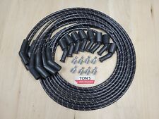 Vintage Cloth Braided Spark Plug Wires Ls Lt Lsx Ls1 Ls Swap Black White
