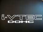 White Pair I Vtec Dohc Vinyl Decals Emblem Sticker Fender Door Honda Civic Si