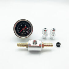 Fuel Pressure Regulator Gauge 0-100psi Liquid Filled 18 Npt Wadaptor Adapter